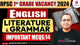 RPSC School Lecturer New Vacancy 2024 | RPSC School Lecturer English MCQs By Uday Sir