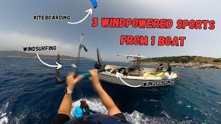 3 WINDPOWERED SPORTS FROM 1 BOAT - ISLAND ADVENTURE ‍️