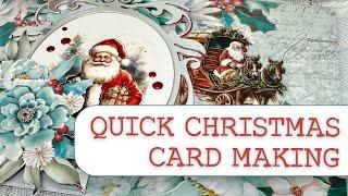 HOW TO MAKE A CHRISTMAS CARD IN 12 MINUTES! Card making design idea