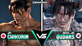 CHIKURIN (Jin) vs QUDANS (Devil Jin)  Pro Players - Top Players - Tekken 8 - Ranked Match