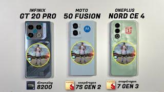 Moto Edge 50 Fusion vs OnePlus Nord CE 4 vs Infinix GT 20 Pro Pubg Test ! Shocking Results 