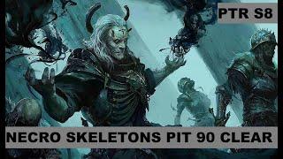 Diablo 4 Necromancer Minions Mendeln Build PIT 90 Clear Season 8 Necro PTR  #diablo4