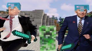 Trump & Biden play Minecraft
