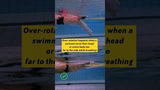 Over-rotation in freestyle breathing is a common technique issue #swimming