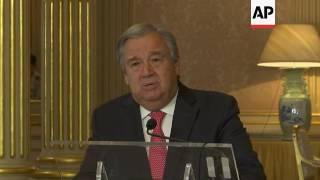 Guterres speaks as UN picks him for top job