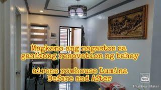 Magkano ang nagastos namin sa pag renovate ng amin bahay + Lumina Airene Rowhouse House Improvements