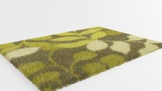 3ds Max Vray Realistic Rug & Carpet with Vray Fur  (Halı)