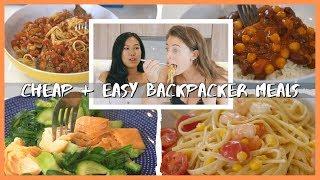 Cheap + Easy Backpacker Meal Ideas to make in a HOSTEL KITCHEN