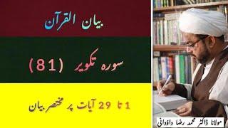 Sura takveer | tafseer | Dr.Dawoodani | graphic presentation | Bayanul Quran | Fehmul Quran
