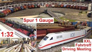 ICE 1 + NoHAB parade at Gauge1-XXL model railway meeting 1:32 Munich 9/24 + "Long Henry" + Big Boy