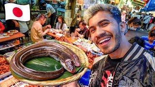 Trying STREET FOOD in JAPAN | They eat WHALE here! 