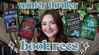 winter thriller book recommendations 2024 | snowy, isolated, holiday & underrated thriller recs