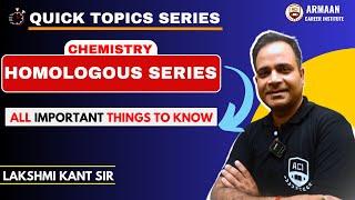 What is a Homologous Series? | Chemistry Basics Explained | Armaan Career Institute