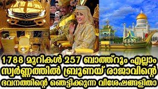 മുറികളും ബാത്ത്‌റൂമുകളും സ്വർണ്ണത്തിൽ ബ്രൂണയ് രാജാവിന്റെ ഭവനം നോക്കൂ | Brunei sultan's Lifestyle