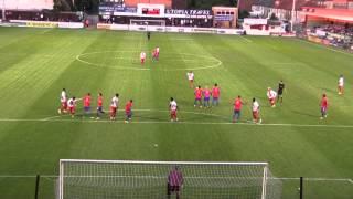 STUNNER!: Tareiq Holmes-Dennis scores a screamer against Dagenham