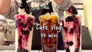 (Eng)Healing time with 40 minutes of cafe vlog/ 40mins cafe vlog / asmr