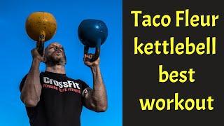 Kettlebell Weight Lifting Workout # By Taco Fleur on a Beach.