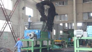 MS 2000L Steel Wire Shredder for burnt tyre wire bundles from pyrolysis