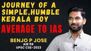 Benjo P Jose AIR 59 UPSC Topper Shares Civils Preparation Journey with Dr. Vivekananda Sir