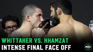 Robert Whittaker vs. Khamzat Chimaev INTENSE Final Face Off