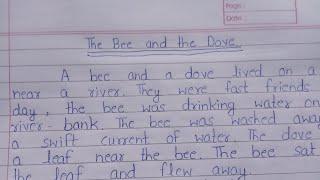 Write a Story on The Bee and The Dove in English || The Bee and The Dove || # extension.com