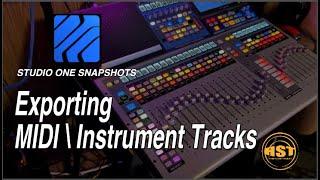 Exporting and Importing MIDI Instrument Tracks - Studio One Pro 7 Snapshots