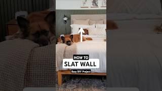 DIY Slat Wall #diy #diyhome  #homerenovationideas #homedecor #renovation #homeupgrade #accentwall
