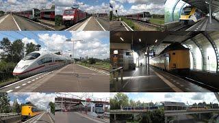 Tower station Duivendrecht with Br189 + freight train, ICE 3, Metro, ICMm, DDZ, VIRM, SNG and SLT