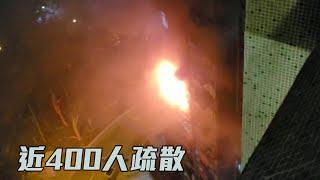 華貴邨11口家神枱燈起火 戶主輕傷400人疏散