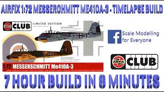 Timelapse - Airfix 1:72 Messerschmitt Me410A-3 - 7 Hour Build in 8 Minutes