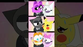 #sprunki #wedding  #pikachu #animation #wenda #gray #pinky #catnap #garfield