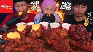 PED4S NERAKA! PAPA CHALL3NGE makan AYAM GORENG RICHEESE FACTORY DARI INDO! sempena capai 900,000subs