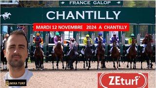 PRONOSTICS TURF 100% QUINTE+   MARDI 12 NOVEMBRE   2024  A CHANTILLY