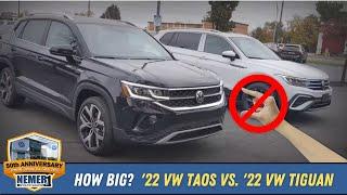 Size Comparison: 2022 VW Taos vs. 2022 VW Tiguan