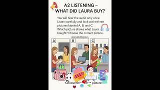 a2 listen and select with answer #englishvocabulary #languagetest #cept #linguaskill #a2listening