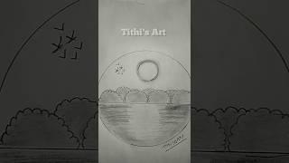 Easy Nature Drawing | Tithi's Art  | #drawing #naturedrawing #easydrawing #nature #shorts #viral