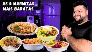 Top 5 Marmitas Mais Baratas do Aplicativo