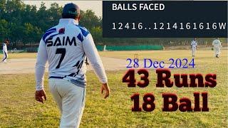 Saim Sulehri 43 Runs on 18 Balls NED University 28 Dec 2024