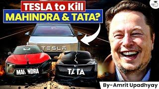 TATA, Mahindra vs Tesla: Who Will Win the Indian EV War? | Elon Musk | Ratan Tata | UPSC | StudyIQ