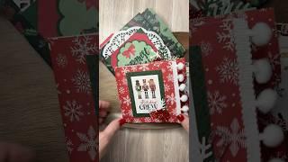 Christmas one sheet paper folder for embellishments #papercrafting #craftychristmas #diyjournal