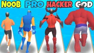 NOOB vs PRO vs HACKER vs GOD in SuperHero Run