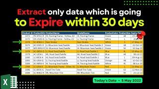 Set notification & reminder of expiry date in #excel | #ConditionalFormatting for Due & Expiry Date