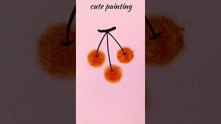 Cute Painting #cherry #painting #shorts #youtubeshorts