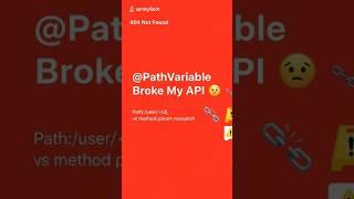 @PathVariable in Spring Boot Can BREAK Your API  (Fix This)