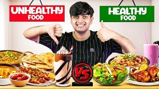 Trying Top Unhealthy vs Healthy Food