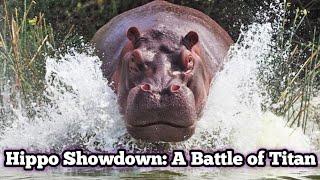 Hippo Showdown: A Battle of Titans #HippoShowdown #BattleOfTitans #WildlifeDrama #Nature'sPower "