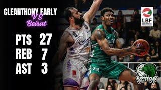 Cleanthony Early highlights against Beirut || Beirut VS Sagesse Final 4 (Game 1) 2023-2024