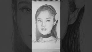 Drawing JENNIE from BLACKPINK || TRANSITION || #fypシ ￼