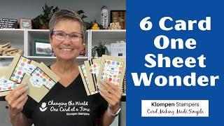 Make 6 Quick Cards With This Fun One Sheet Wonder