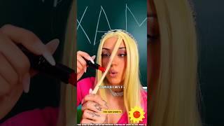Girl Hid Lipstick In School ~working art skillwood/ hand crafts / #shorts #shortvideo